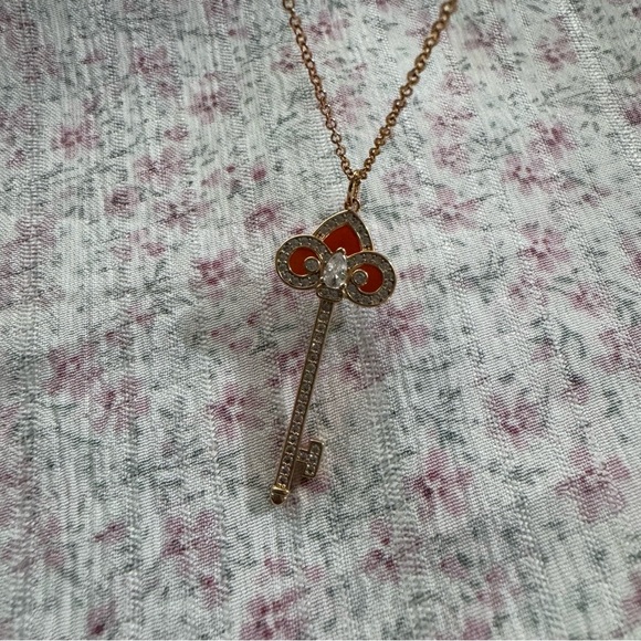 Tiffany Chain Necklace 18k Key Pendant
